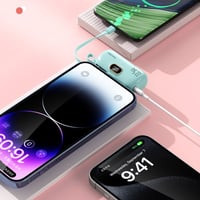 Mini-Powerbank mit integriertem Kabel