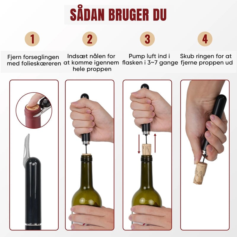 Luftpumpe vinåbner