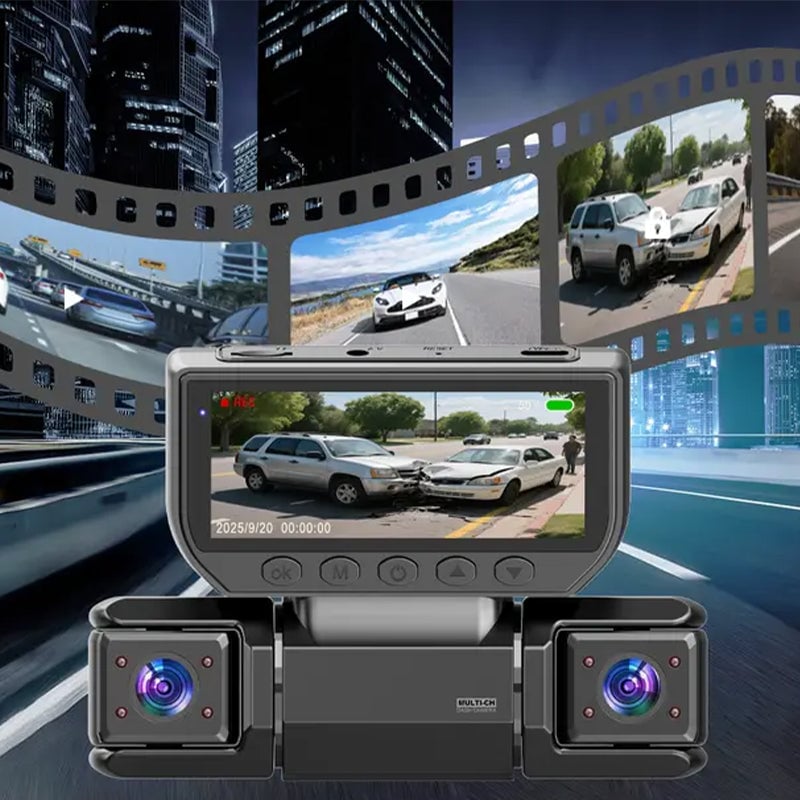 3.0-inch Quad-Recording Dashcam