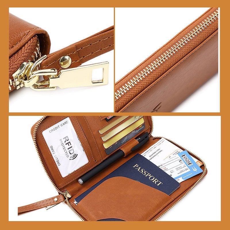 Multifunktionale RFID Reisepass-Brieftasche