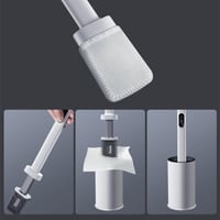 Cleaning long-handled toilet brush