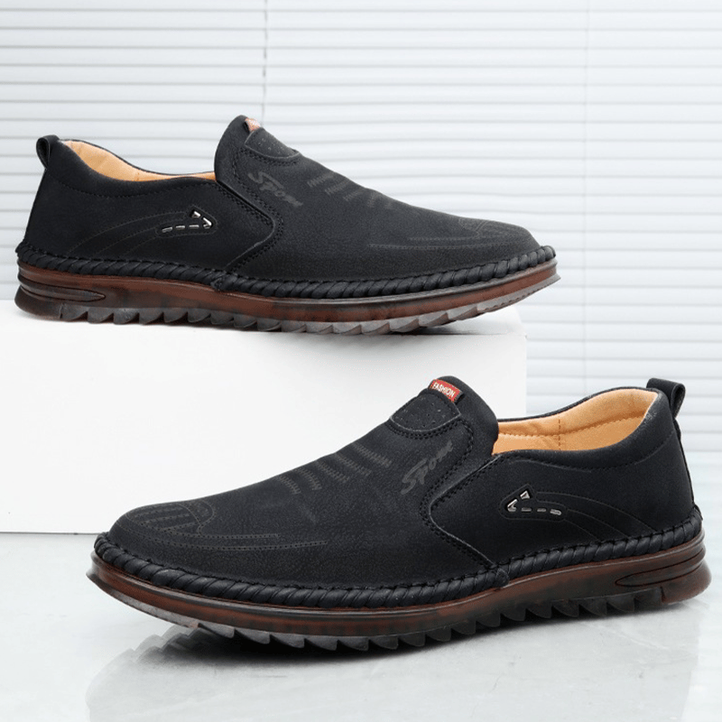 Soft Surface Tendon Sole Hand Sewn Breathable Men's Shoes