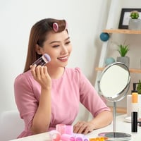 20-piece coffee-coloured makeup brush set