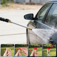 Garden Hose Nozzle High-Pressure Washer with 3 High-Pressure Nozzles