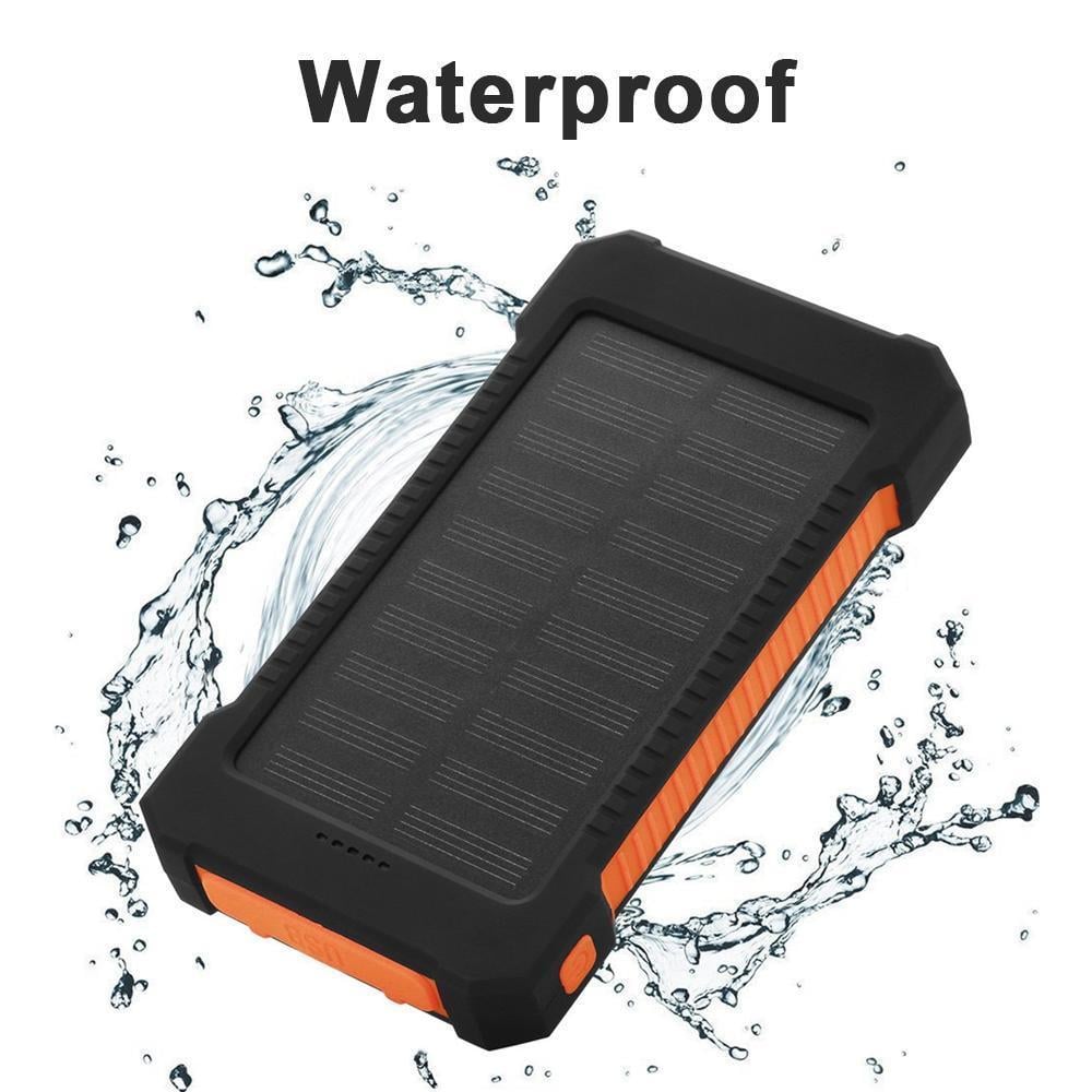 Solar Waterproof Power Bank with Flashlight