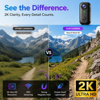 Sakerplus® 2K Mini Wearable Body Camera