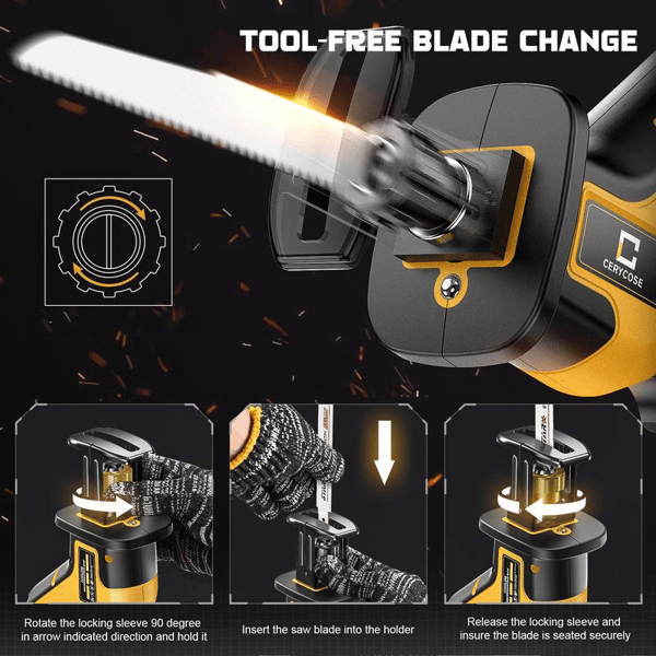 Sakerplus Battery-compatible wireless reciprocating saw