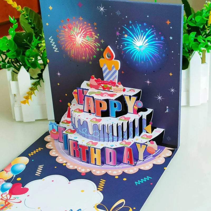 Glückwunschkarte zum Geburtstag mit Pop-up