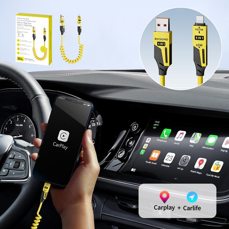 4 in 1 Spring Fast Charging Cable