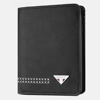 Dreifach faltbare Herren-Brieftasche aus strapazierfähigem Leder