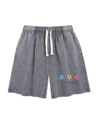 Flower Print Elastic Drawstring Shorts