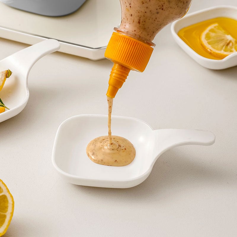 Dipping Sauce Plate and Holder Set, 6Pcs