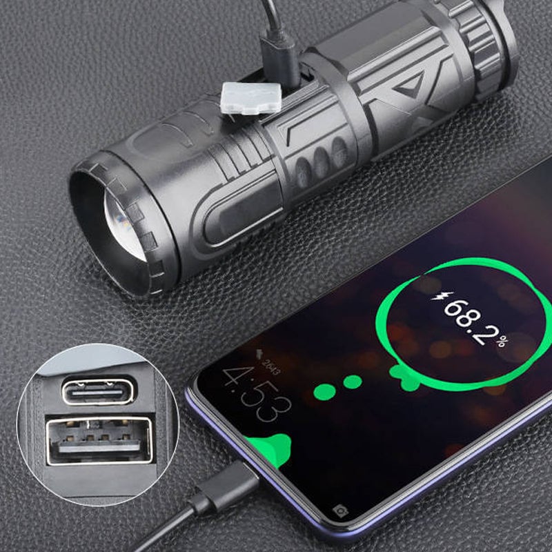 Zoom heldere zaklamp