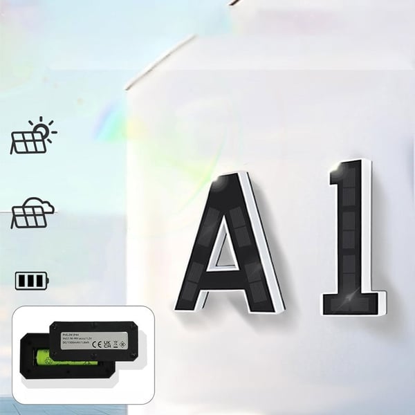 Solar-Powered Outdoor House Number Light