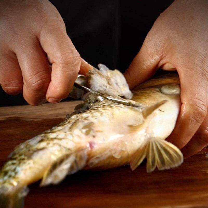 Coltello multifunzionale per fauci di pesce con linea di gamberetti 5 in 1