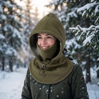 Fleece-Doppelschicht-Integrierte Mütze