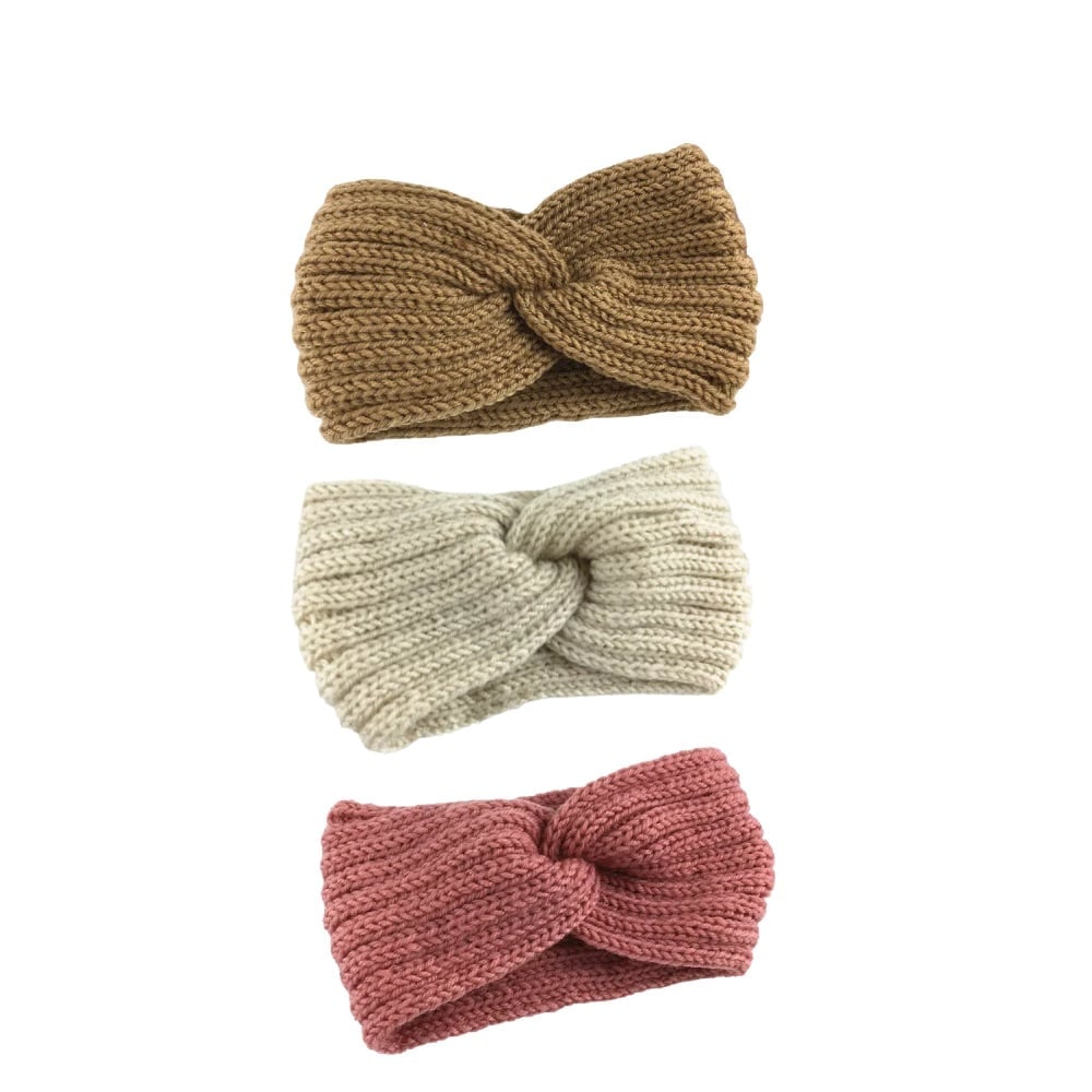 Handstickat varmt garnpannbandsset - 5 delar, 5 färger