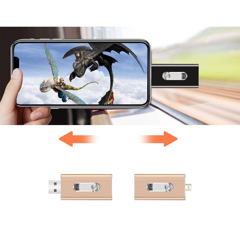 Schiebbarer 3-in-1-Photostick mit USB-Anschluss