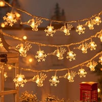 Kerstsneeuwvlok lichtslingers