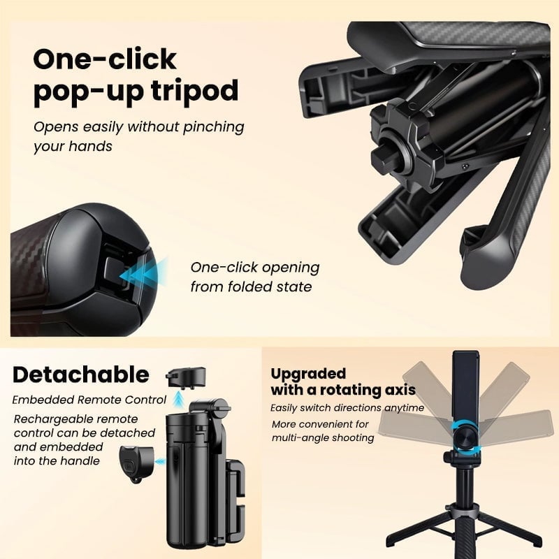 Mini Size 4-in-1 Multifunctional Selfie Stick