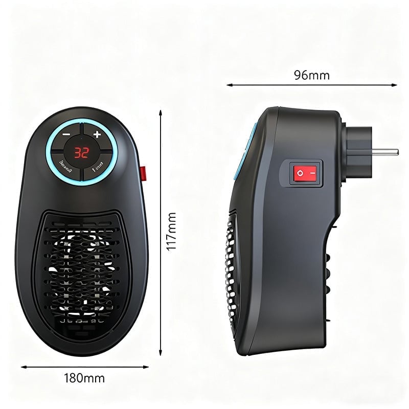 Quick-Heat Mini Wall-Mounted Electric Heater