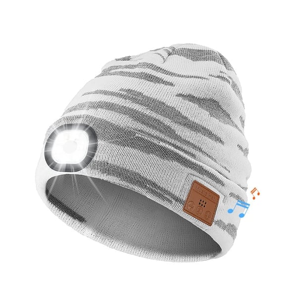 Bluetooth Beanie with LED Light & Removable Speakers