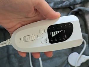 Heating pad used on an office chair