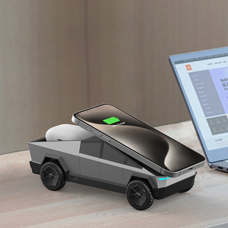 Cybertruck-Inspired 3-in-1 Multifunctional Wireless Charger