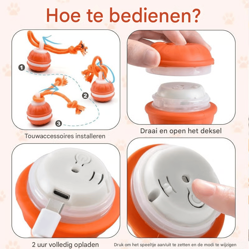 Interactieve Slimme Rollende Huisdierbal