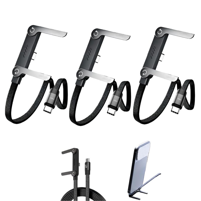 2-in-1 Invisible Holder Charger Cable