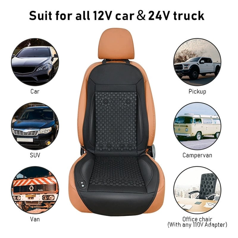 Sakerplus® Cooling Car Seat Cushion with Ventilation & Massage