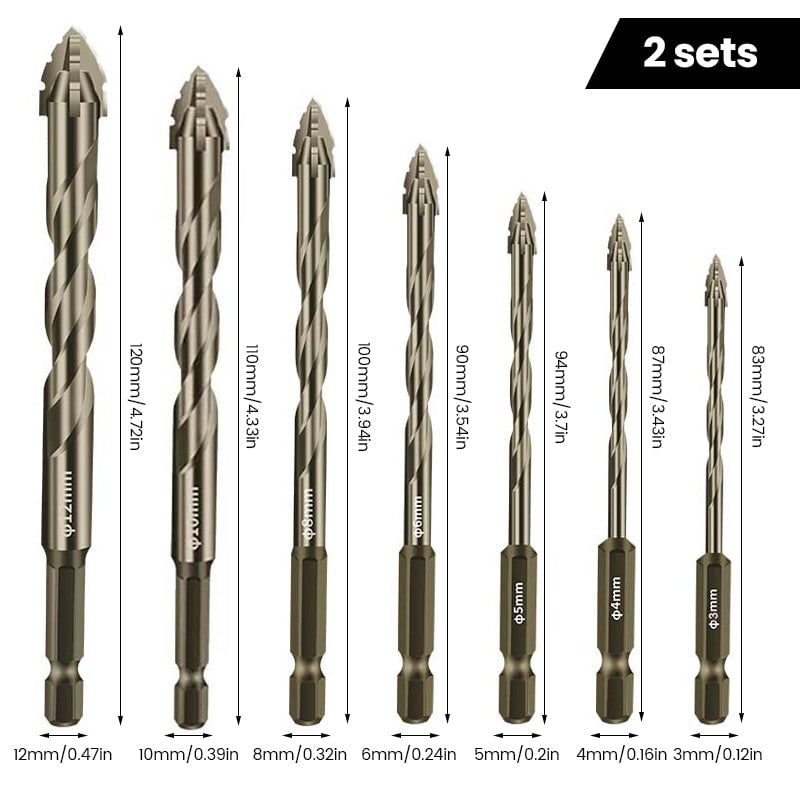 Four-Flute Sawtooth Eccentric Drill Bit