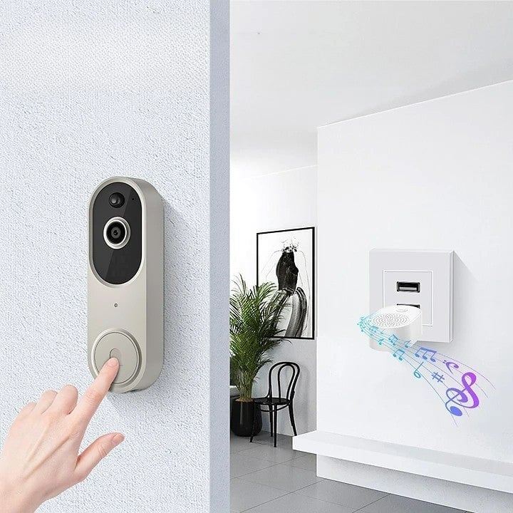 Wireless Smart Doorbell Surveillance Camera with HD Night Vision