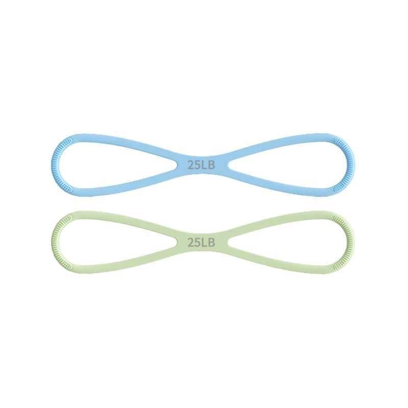 New 8-Shaped Silicone Resistance Band with Massage Grip