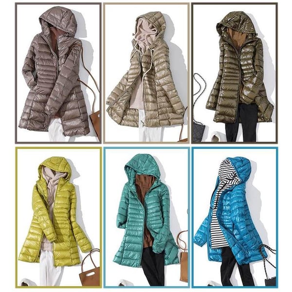 Kevyt puolipitkä takki naisille