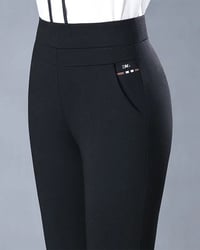 Pocket casual high waist trousers