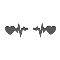 ECG Shaped Stud Earrings