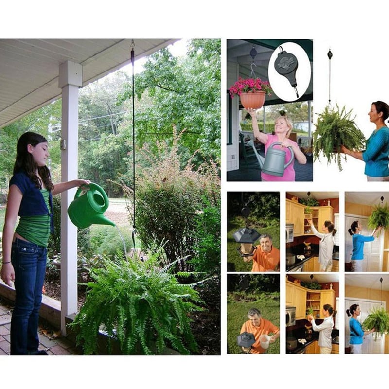 🏡55% Rabatt🏡Einziehbarer Haken, Pflanze Seilzug für Garten Töpfe und Vogel-Feeder