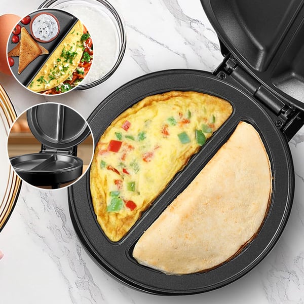 Dual-Zone Electric Omelette Maker