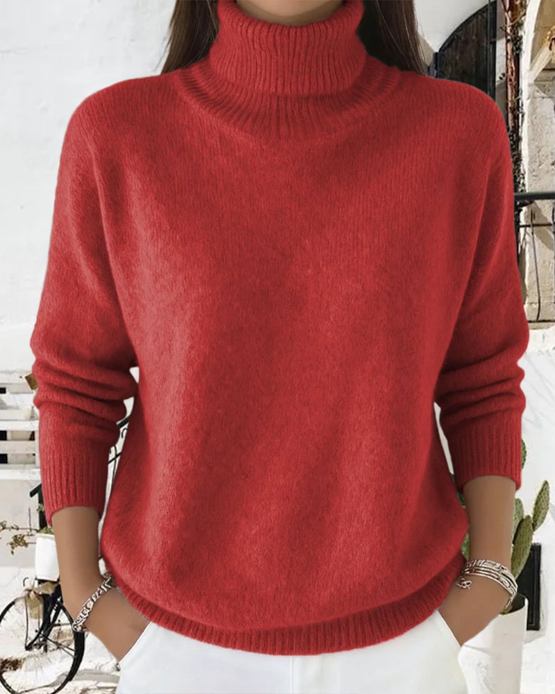 Pullover Polokrage Avslappnad Stil
