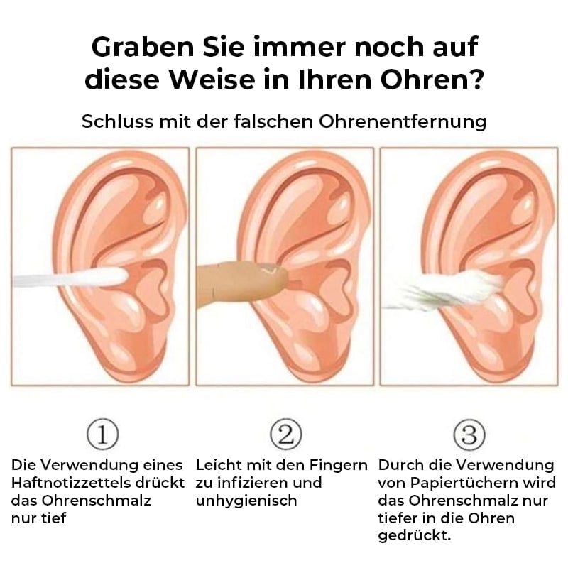 6-teiliges Set mit Spiral-Ohrmassage-Reinigungswerkzeug aus Edelstahl