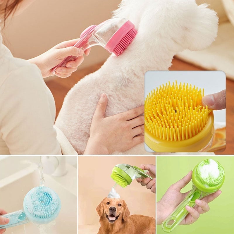 Press-to-Dispense Bath Brush (18 cm)