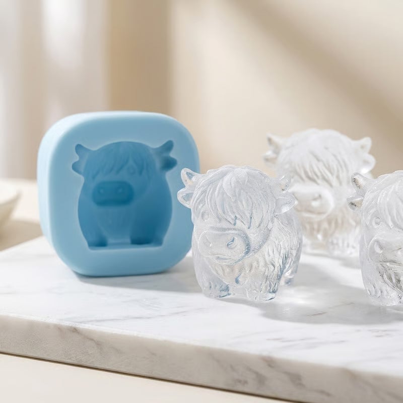Mini Highland Cow Ice Cube Mold