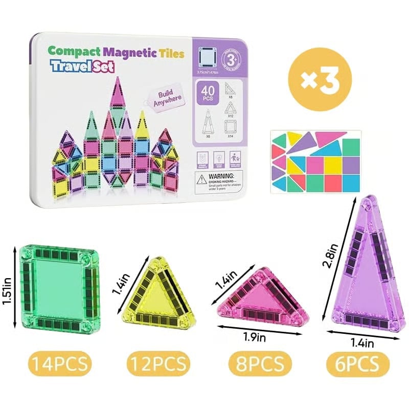 UP-Sakerplus Magnetic Tiles Building Blocks Set
