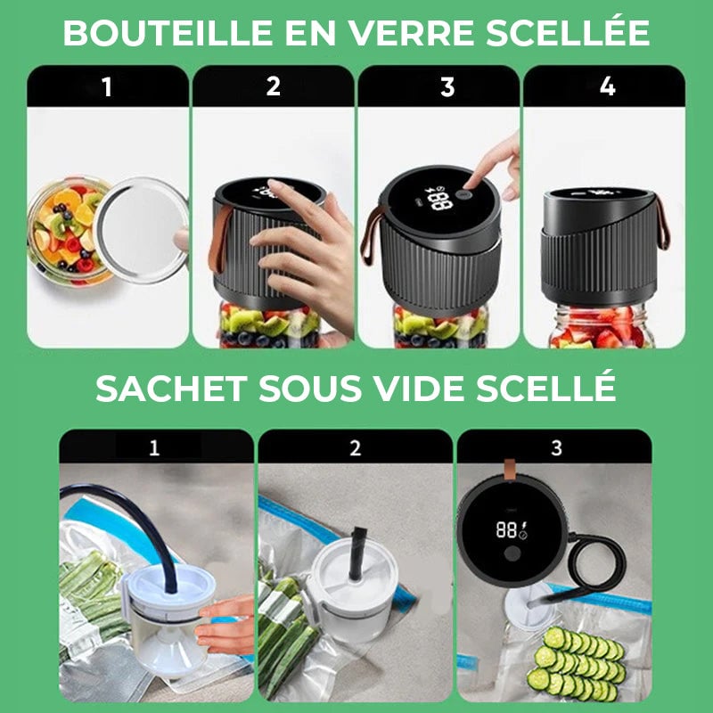 Kit de Scelleur Sous Vide Électrique pour Bocaux Mason