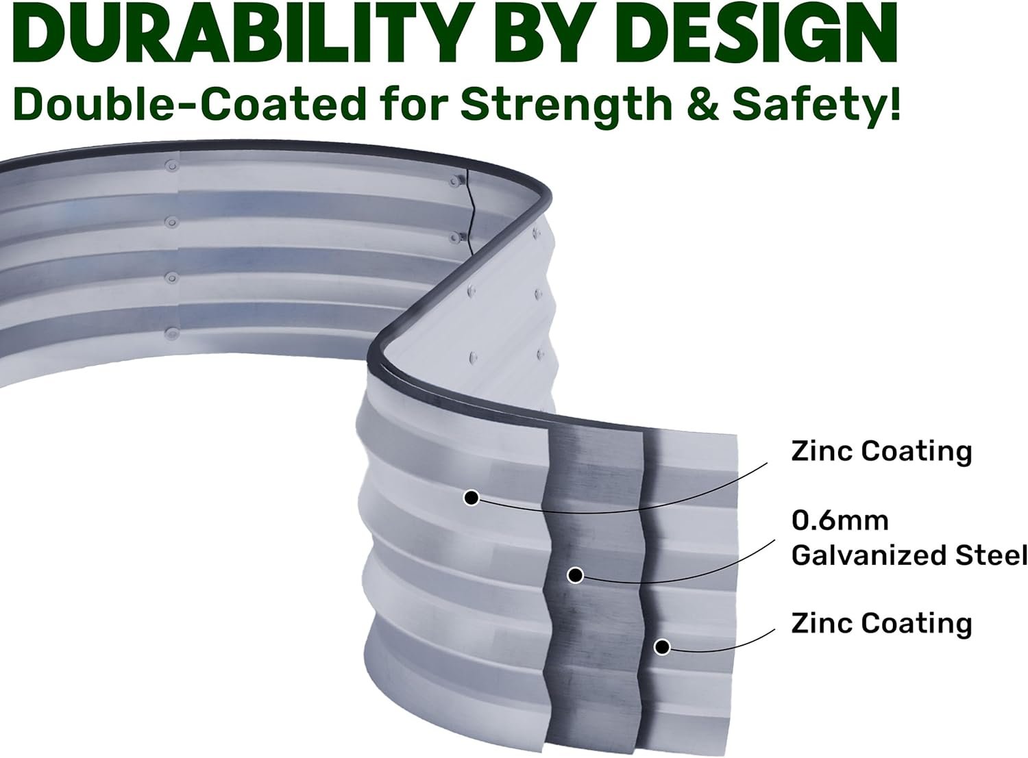 Sakerplus Galvanized Raised Garden Beds