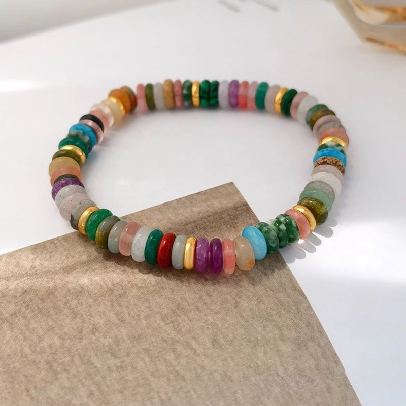 Frisbee Natural Beaded Necklace
