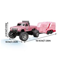 Mini Remote-controlled Shock-absorbing Off-road Monster Truck 1:64 Scale Trailer