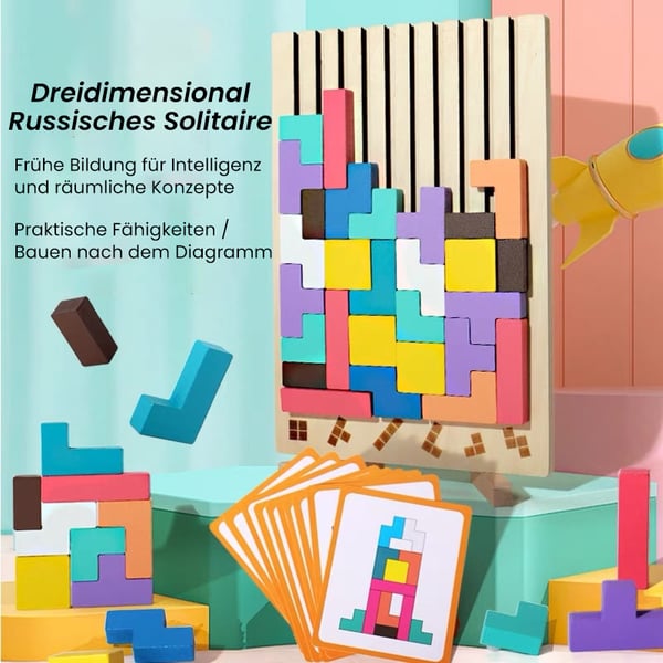 Holz-Stapel-Puzzle-Set