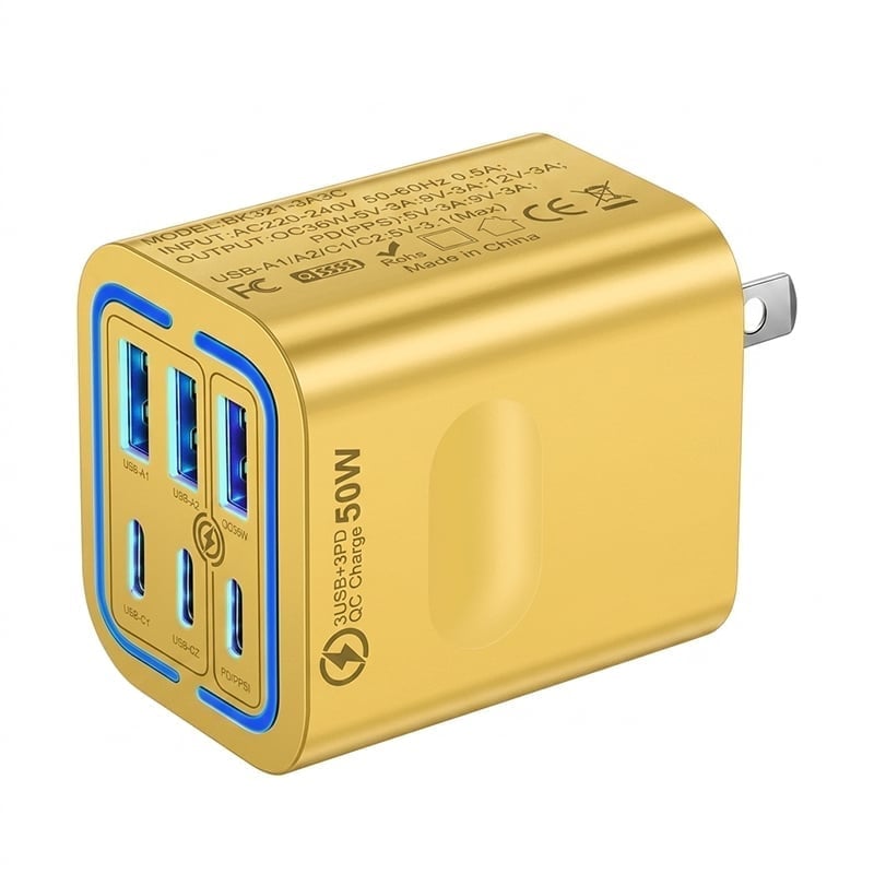 Sakerplus® 50W Multi-Port USB Fast Charger